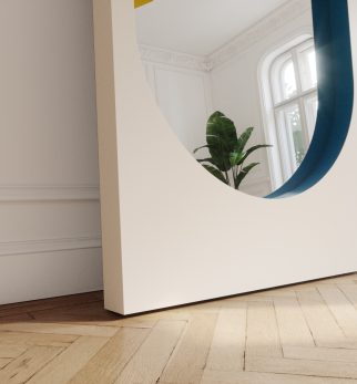 Lustro Player Ecru Lady Hogai – duże stojące lustro do salonu