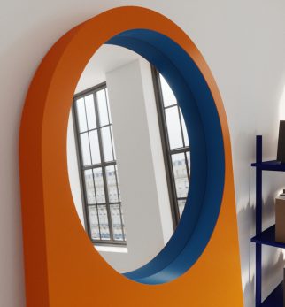 Lustro Cellist Orange Joy – ciekawe stojące lustro do każdego wnętrza
