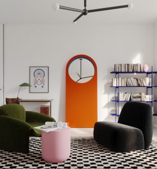 Lustro Cellist Orange Joy – ciekawe stojące lustro do każdego wnętrza