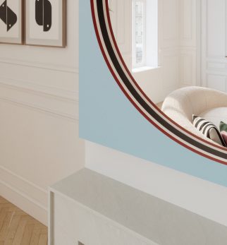 Lustro Drummer Baby Blue – spektakularne wiszące lustro do pokoju