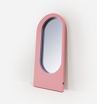 Lustro Artist Pink Power Hogai – duże niesymetryczne lustro do salonu