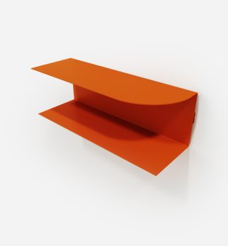 Designerska półka ścienna Miller w kolorze pomarańczowym Orange Joy – polski design. Hogai premium.