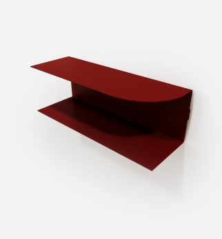 Designerska półka ścienna Miller w kolorze burgundowym Burgundy Star – polski design. Hogai premium.