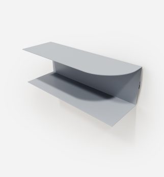 Designerska półka ścienna Miller w kolorze szarym Grey Flow – polski design. Hogai premium.