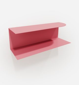 Designerska półka ścienna Miller w kolorze różowym Pink Power – polski design. Hogai premium.