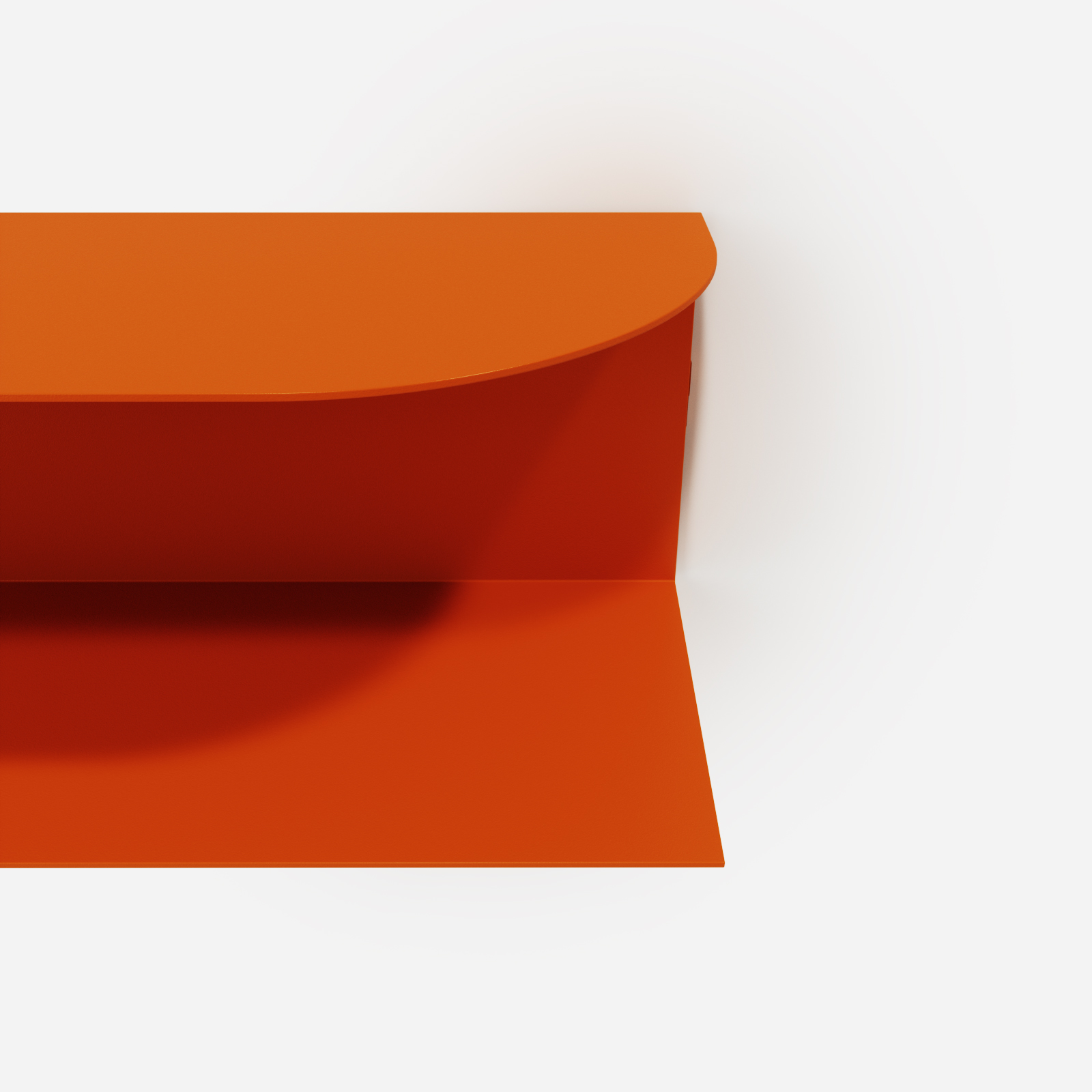 Designerska półka ścienna Miller w kolorze pomarańczowym Orange Joy – polski design. Hogai premium.