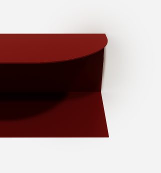 Designerska półka ścienna Miller w kolorze burgundowym Burgundy Star – polski design. Hogai premium.