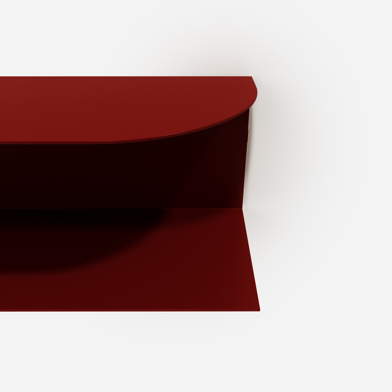 Designerska półka ścienna Miller w kolorze burgundowym Burgundy Star – polski design. Hogai premium.