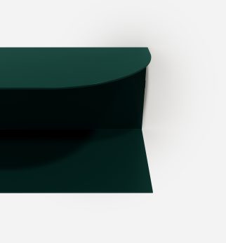 Designerska półka ścienna Miller w kolorze zielonym Green Bottle – polski design. Hogai premium.
