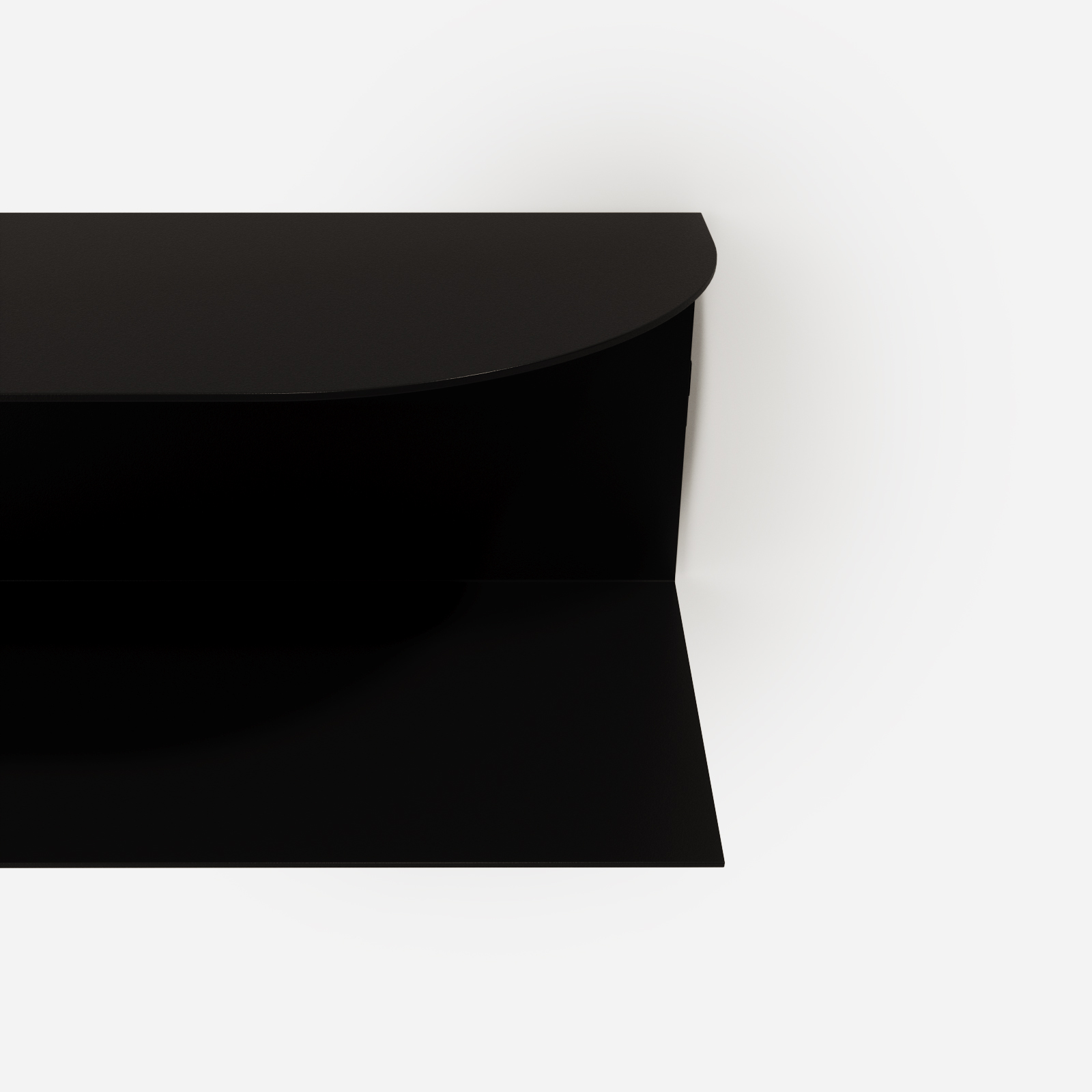 Designerska półka ścienna Miller w kolorze czarnym Black Night – polski design. Hogai premium.