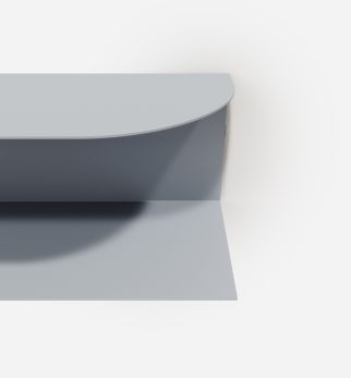 Designerska półka ścienna Miller w kolorze szarym Grey Flow – polski design. Hogai premium.