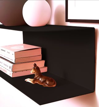 Designerska półka ścienna Miller w kolorze czarnym Black Night – polski design. Hogai premium.