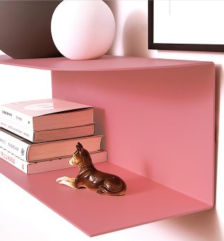 Designerska półka ścienna Miller w kolorze różowym Pink Power – polski design. Hogai premium.