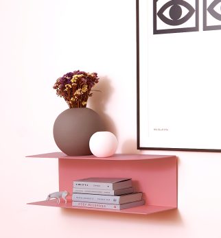 Designerska półka ścienna Miller w kolorze różowym Pink Power – polski design. Hogai premium.