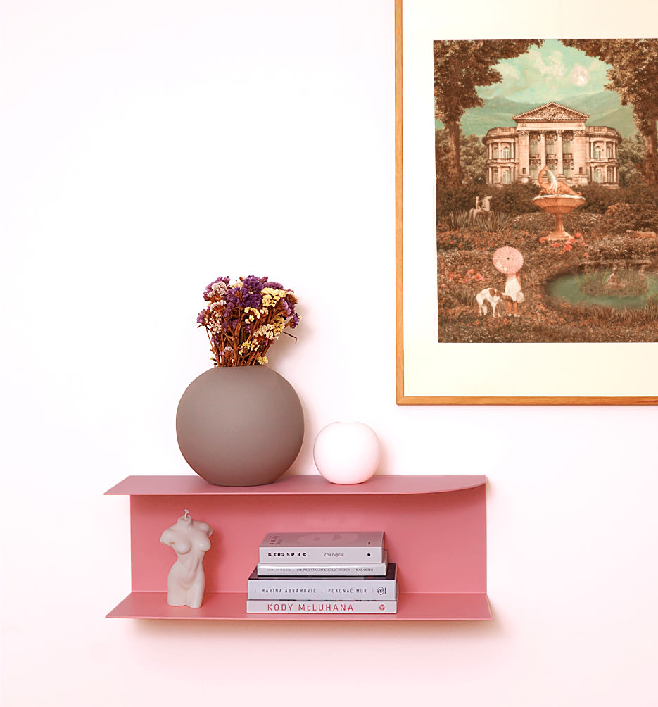 miller_pinkp-04 | Hogai Designerska półka ścienna miller w kolorze różowym pink power – polski design. Hogai premium.