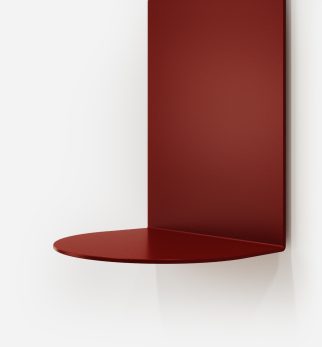 Metalowa burgundowa półka Burgundy Star. Hogai.