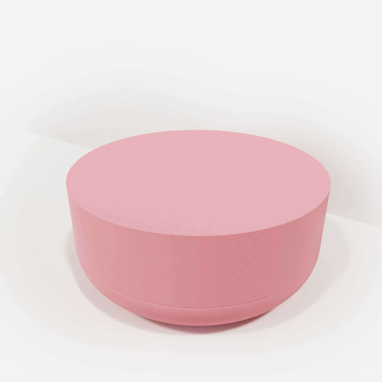 stolik duzy 1-.0009 | Hogai Minimalistyczny, drewniany stolik kawowy hogai writer pink power w delikatnym odcieniu jasnego różu.