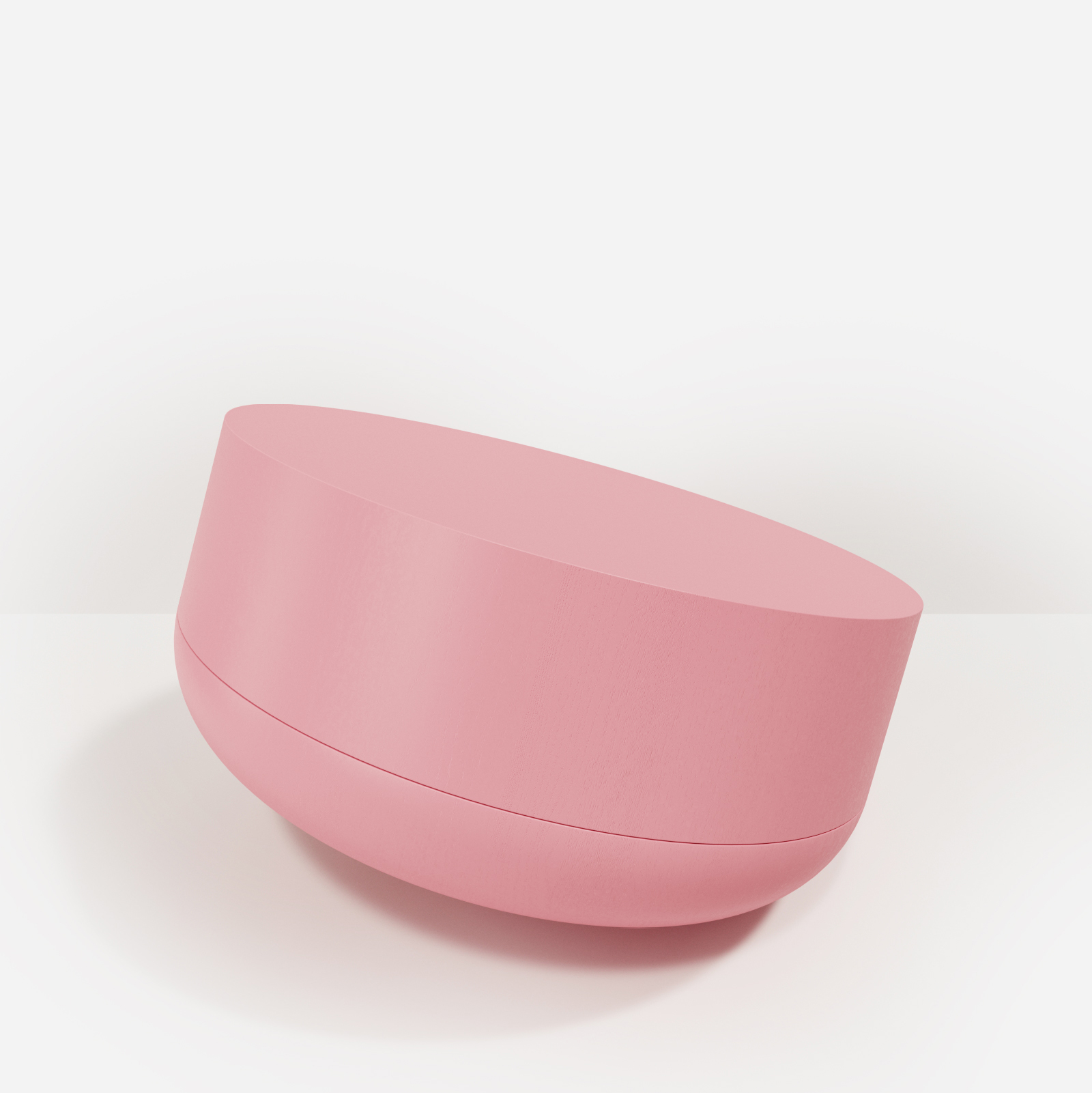 stolik duzy 2-.0009 | Hogai Minimalistyczny, drewniany stolik kawowy hogai writer pink power w delikatnym odcieniu jasnego różu.