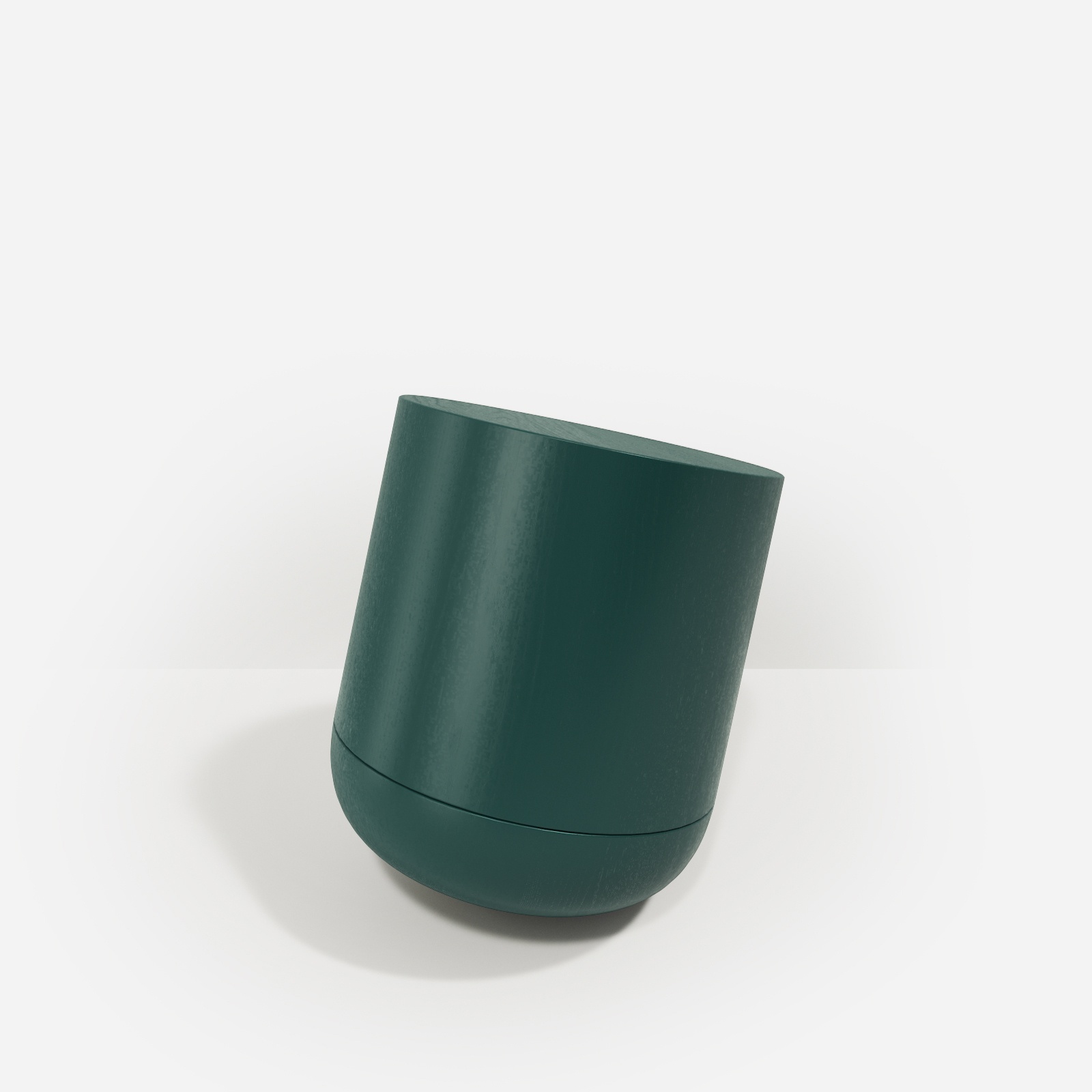 stolik maly 2-.0006 | Hogai Minimalistyczny stołek hogai pianist green bottle w głębokim i szlachetnym odcieniu butelkowej zieleni.