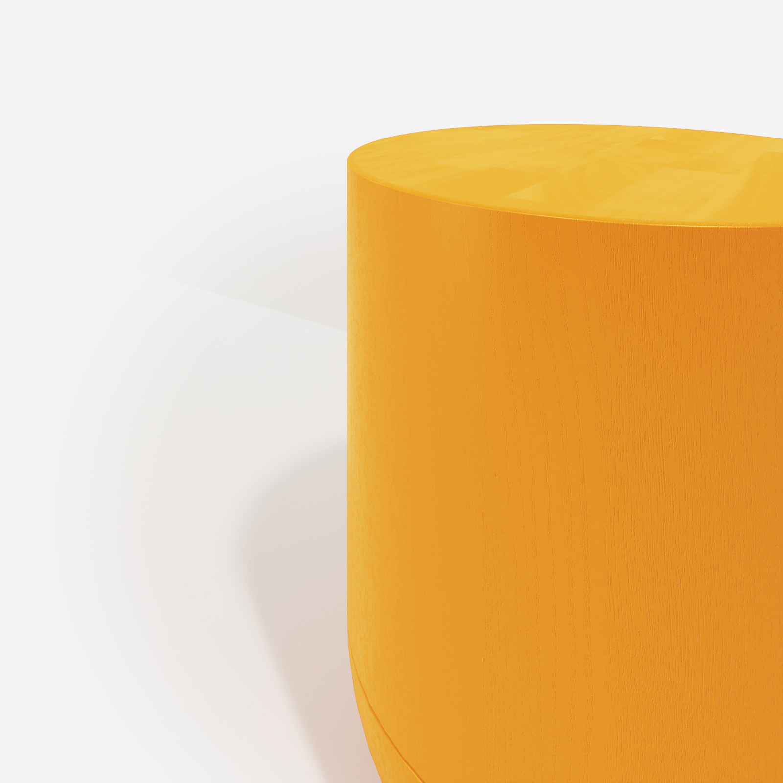 Minimalistyczny stołek Hogai Pianist Orange Joy w nasyconym i energetycznym odcieniu soczystego pomarańczu.