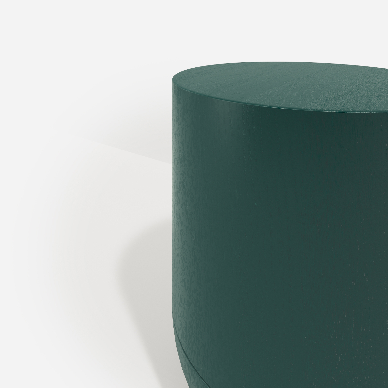 Minimalistyczny stołek Hogai Pianist Green Bottle w głębokim i szlachetnym odcieniu butelkowej zieleni.