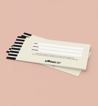 Voucher prezentowy Hogai – elegancka karta podarunkowa na designerskie meble i dodatki.