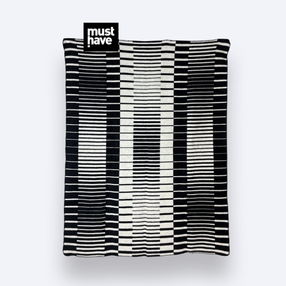 BAWEŁNIANY KOC OP-ART