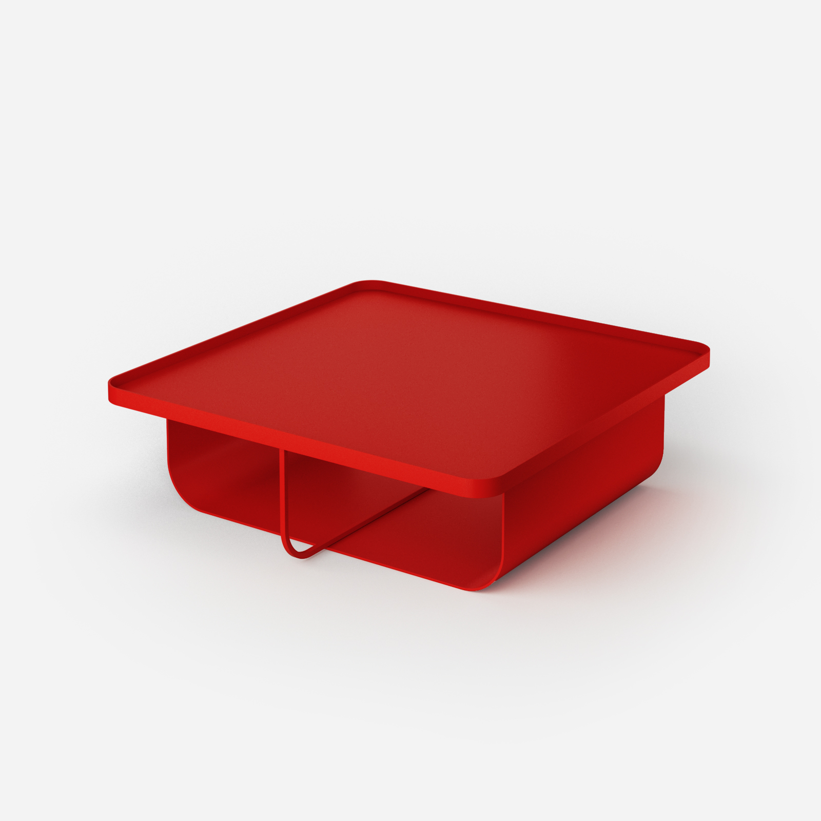 s8_1_1 | Hogai The journalist red light hogai designer coffee table – a modern metal piece with a light and sophisticated design.