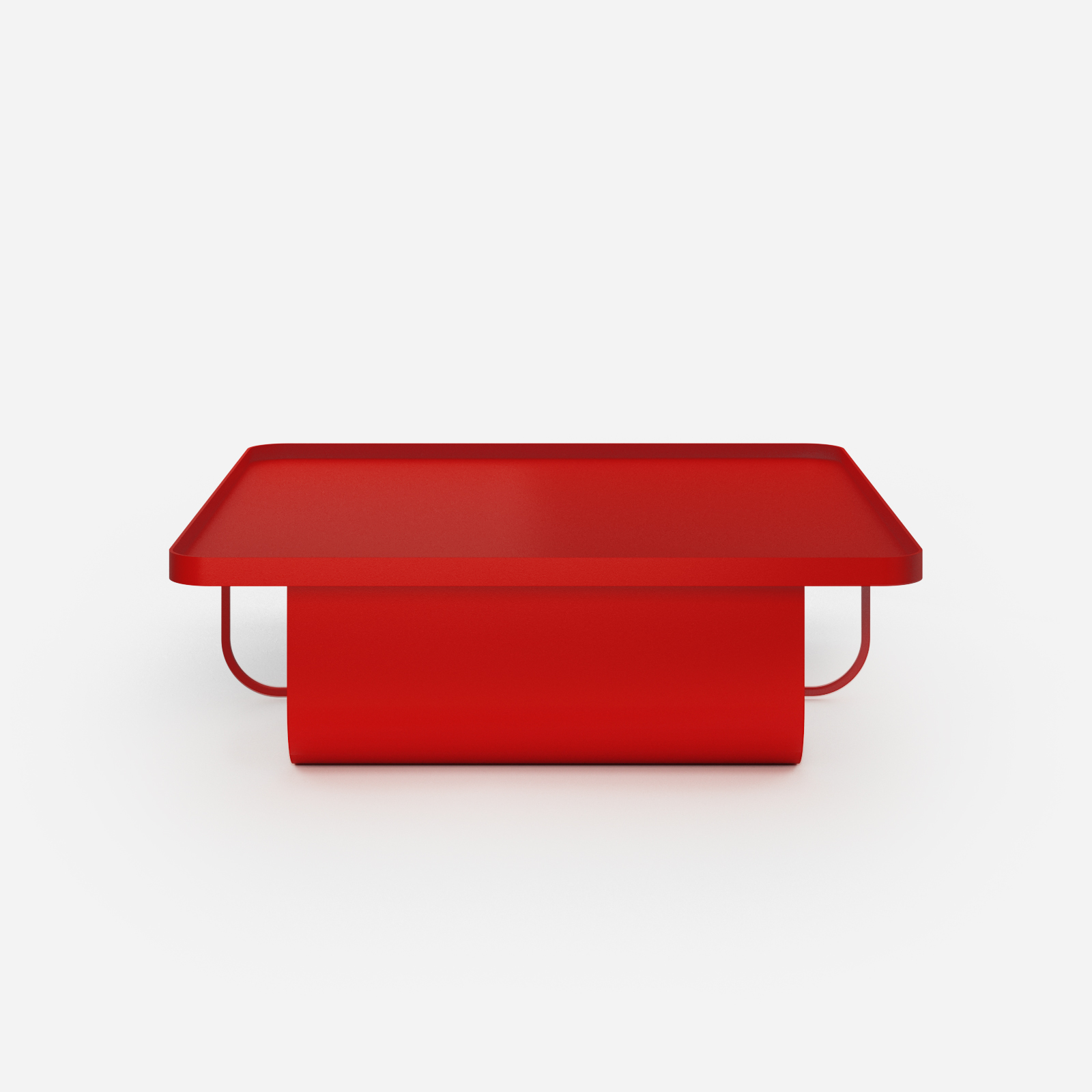 s8_2_1 | Hogai The journalist red light hogai designer coffee table – a modern metal piece with a light and sophisticated design.