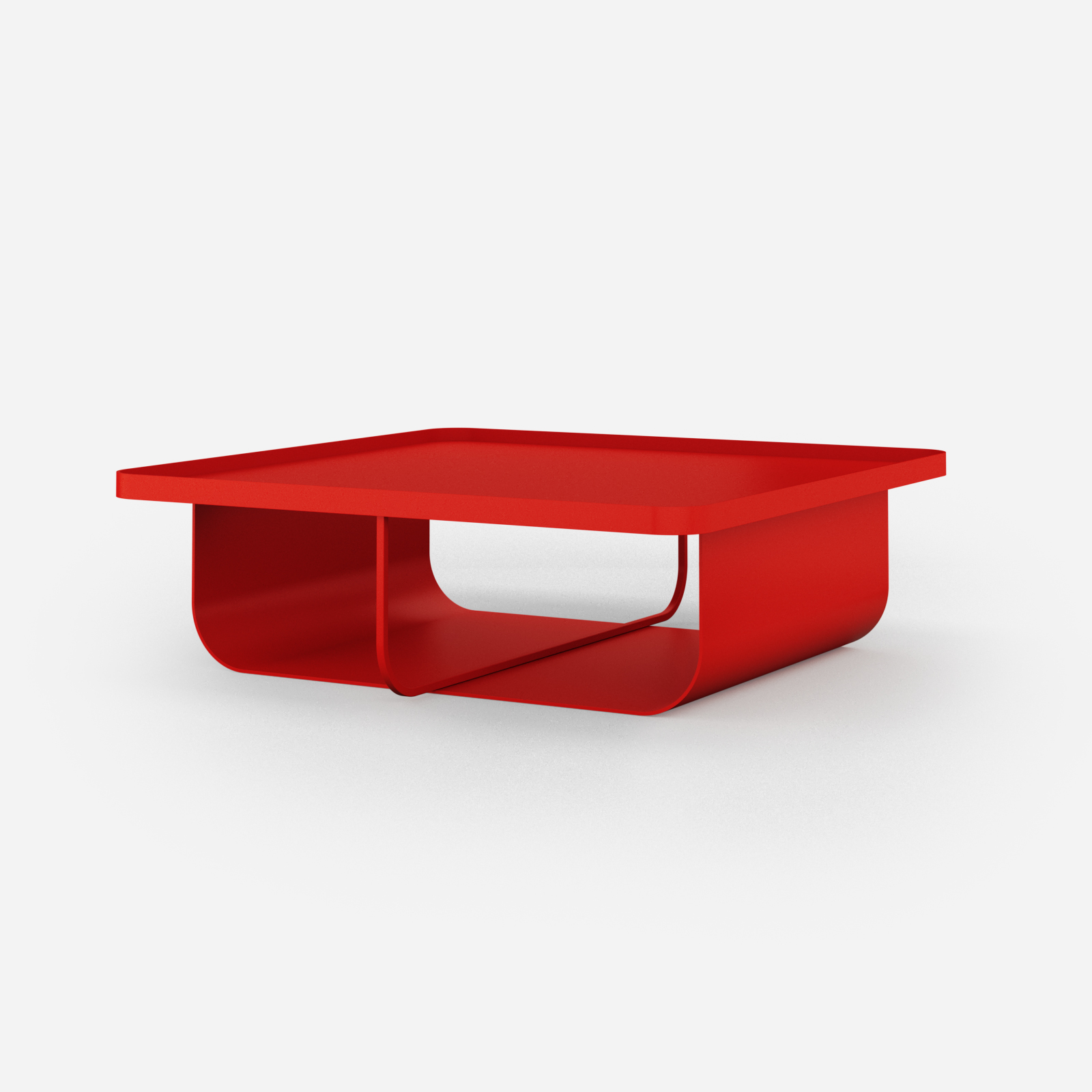 s8_4_1 | Hogai The journalist red light hogai designer coffee table – a modern metal piece with a light and sophisticated design.