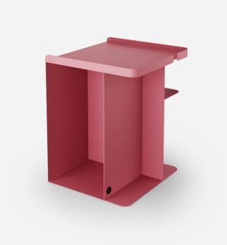 Różowy stolik nocny Tailor Pink Power Hogai – nowoczesny metalowy stolik o lekkiej i pojemnej formie.