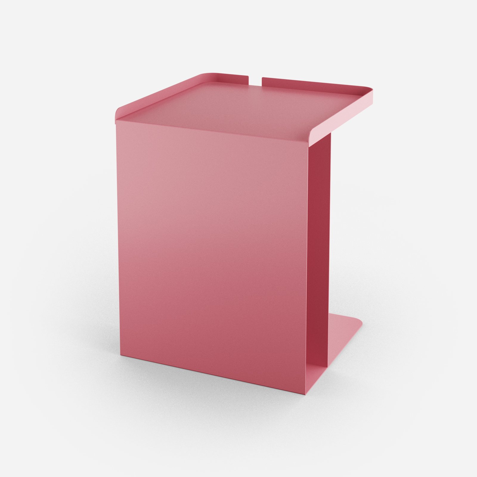 w030_3_9 | Hogai Różowy stolik nocny tutor pink power hogai – nowoczesny stolik metalowy o asymetrycznej formie.