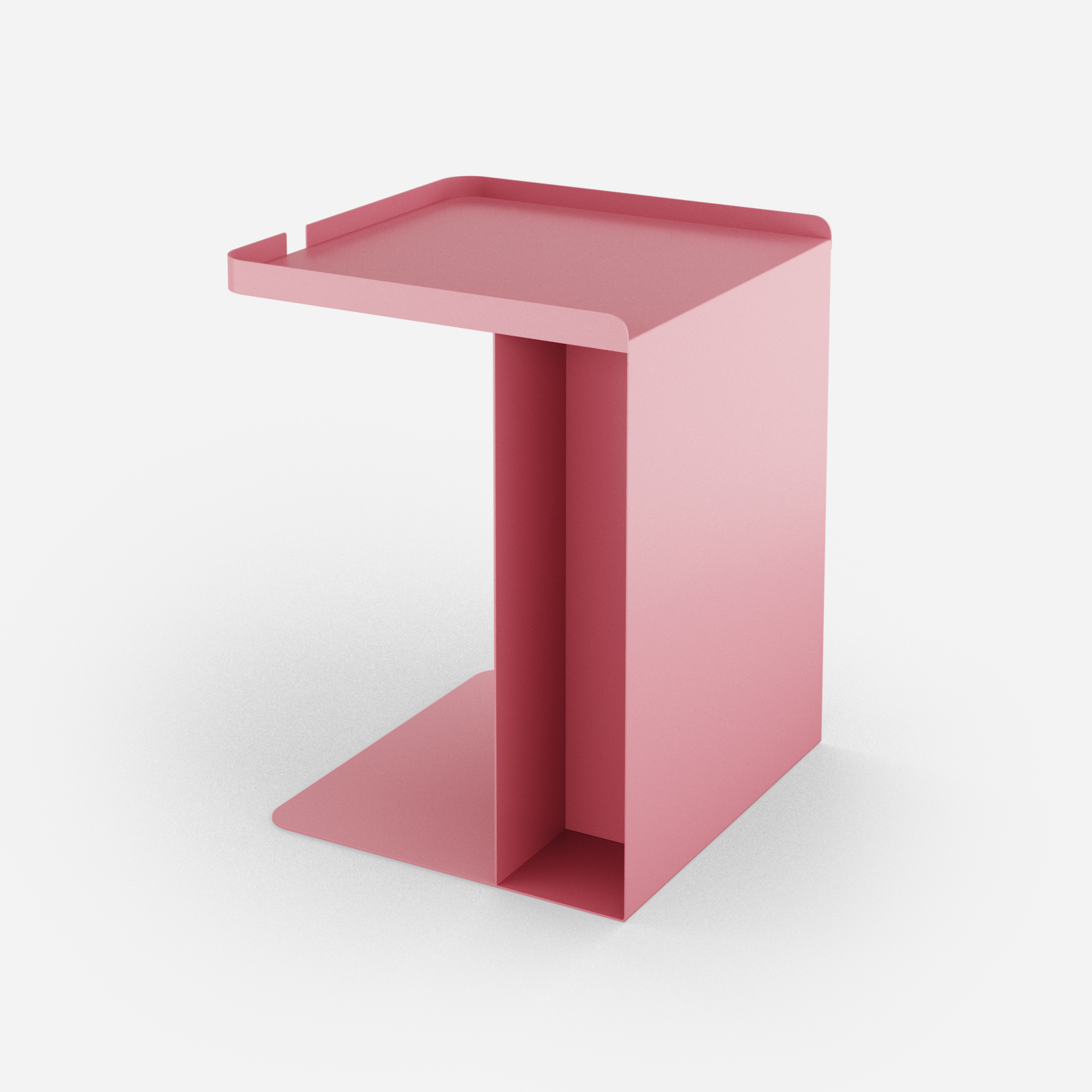 w030_4_9 | Hogai Różowy stolik nocny tutor pink power hogai – nowoczesny stolik metalowy o asymetrycznej formie.