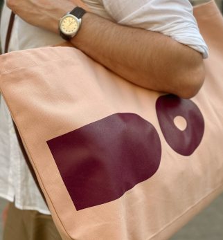 Torba miejska Exclamation w kolorze brzoskwiniowo-bordowym – elegancki i pojemny shopper bag dla niej i dla niego.