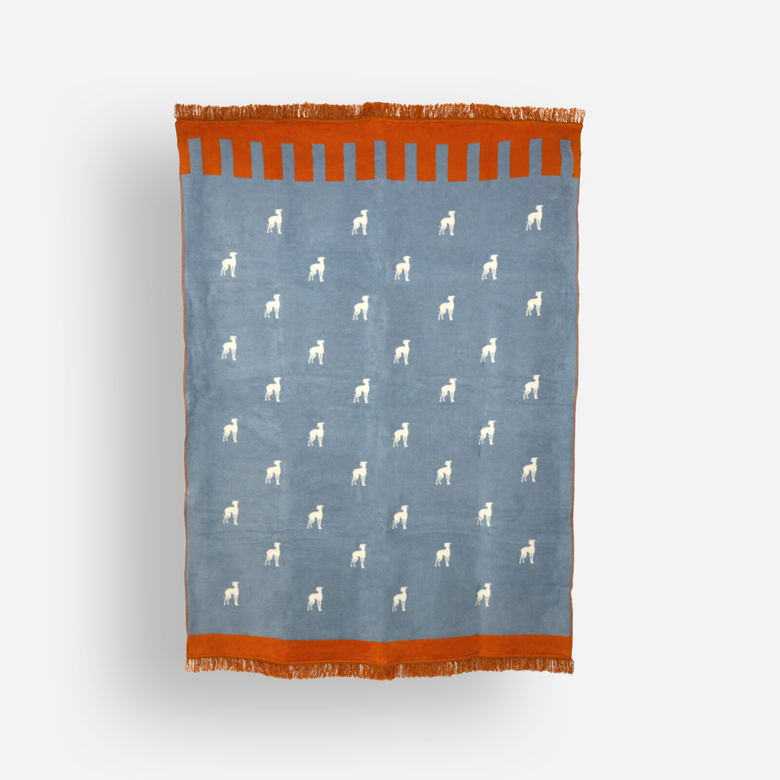 27 | Hogai Bawełniany koc blue lola — designerski pled hogai z motywem psa.
