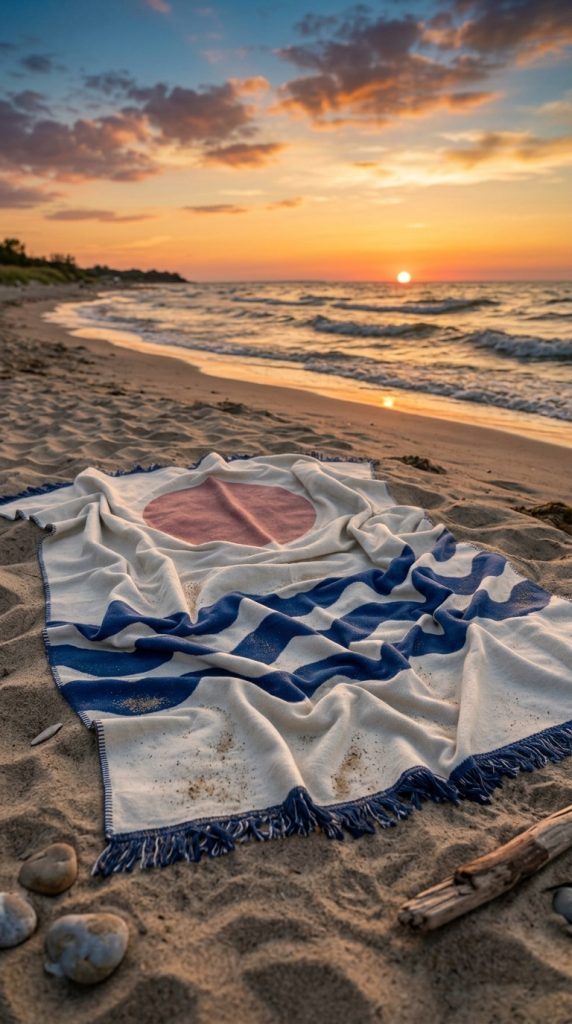 Hogai_Surfer_Blanket_on_beach | Hogai Suszenie bawełnianych koców premium hogai
